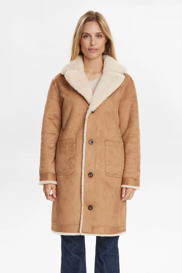 Numph Elliot Reversible Coat Cognac - Steranko Clothing Manchester