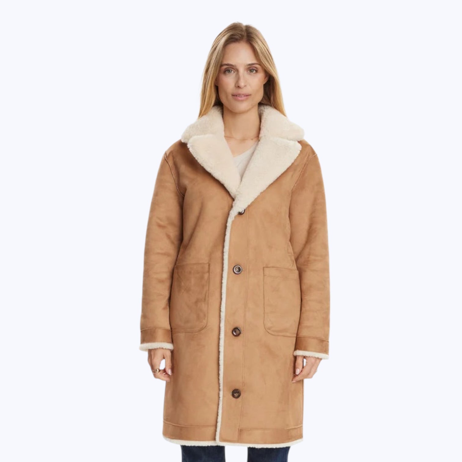 Numph Elliot Reversible Coat Cognac - Steranko Clothing Manchester