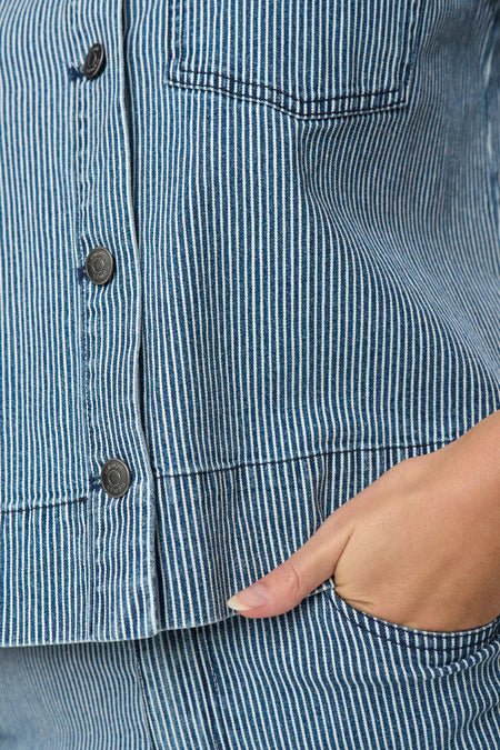 Numph Erina Shirt Medium Blue Denim - Steranko Clothing Manchester