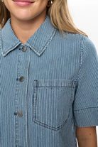 Numph Erina Shirt Medium Blue Denim - Steranko Clothing Manchester