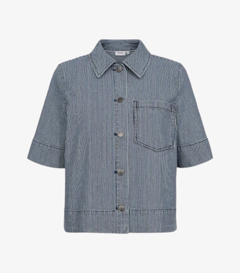 Numph Erina Shirt Medium Blue Denim - Steranko Clothing Manchester