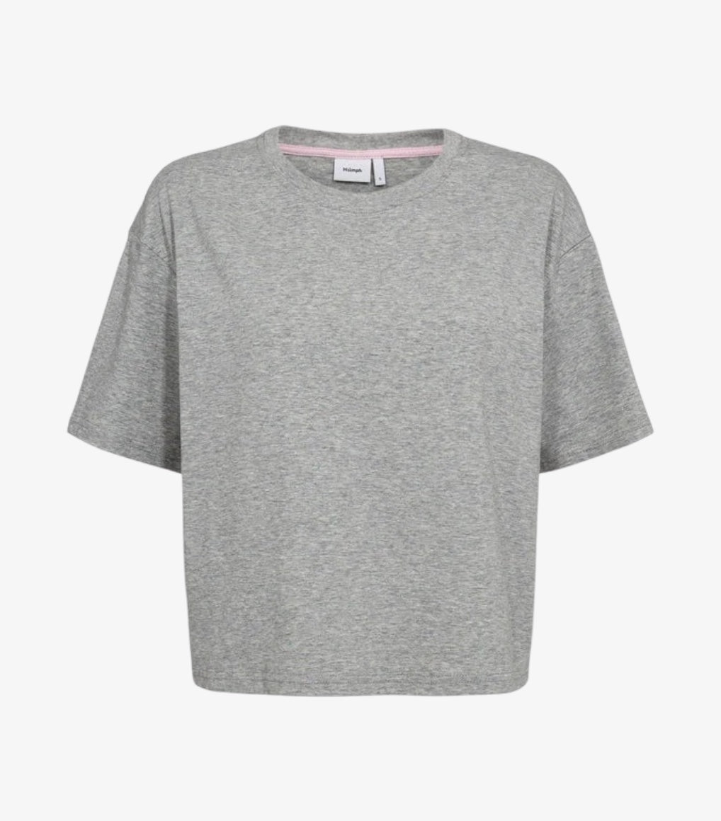 Numph Huby T-Shirt Lt Grey Mel - Steranko Clothing Manchester