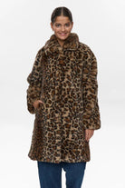 Numph Lulla Faux Fur Coat Black Coffee - Steranko Clothing Manchester