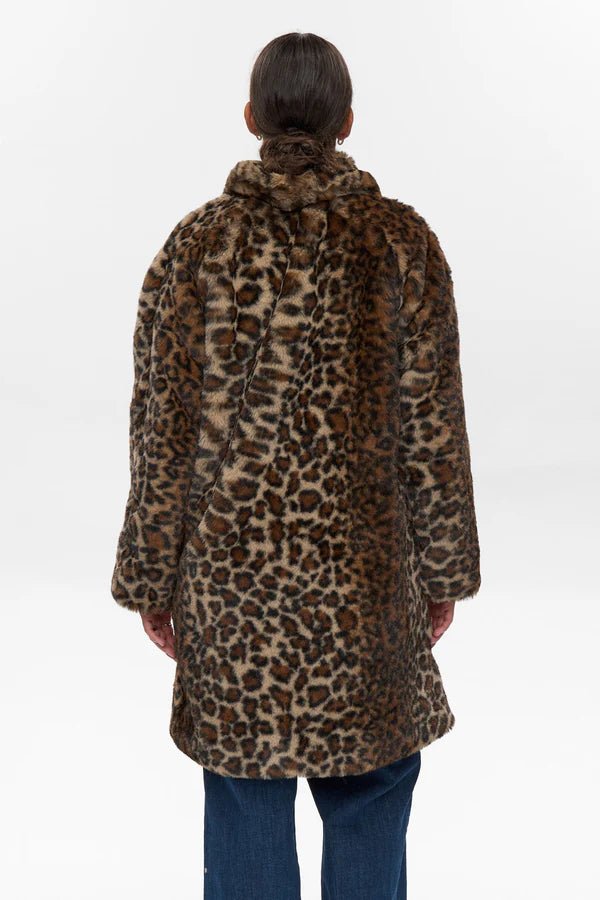 Numph Lulla Faux Fur Coat Black Coffee - Steranko Clothing Manchester