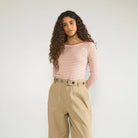 Numph Melany LS Knitted Top Pink Lady - Steranko Clothing Manchester
