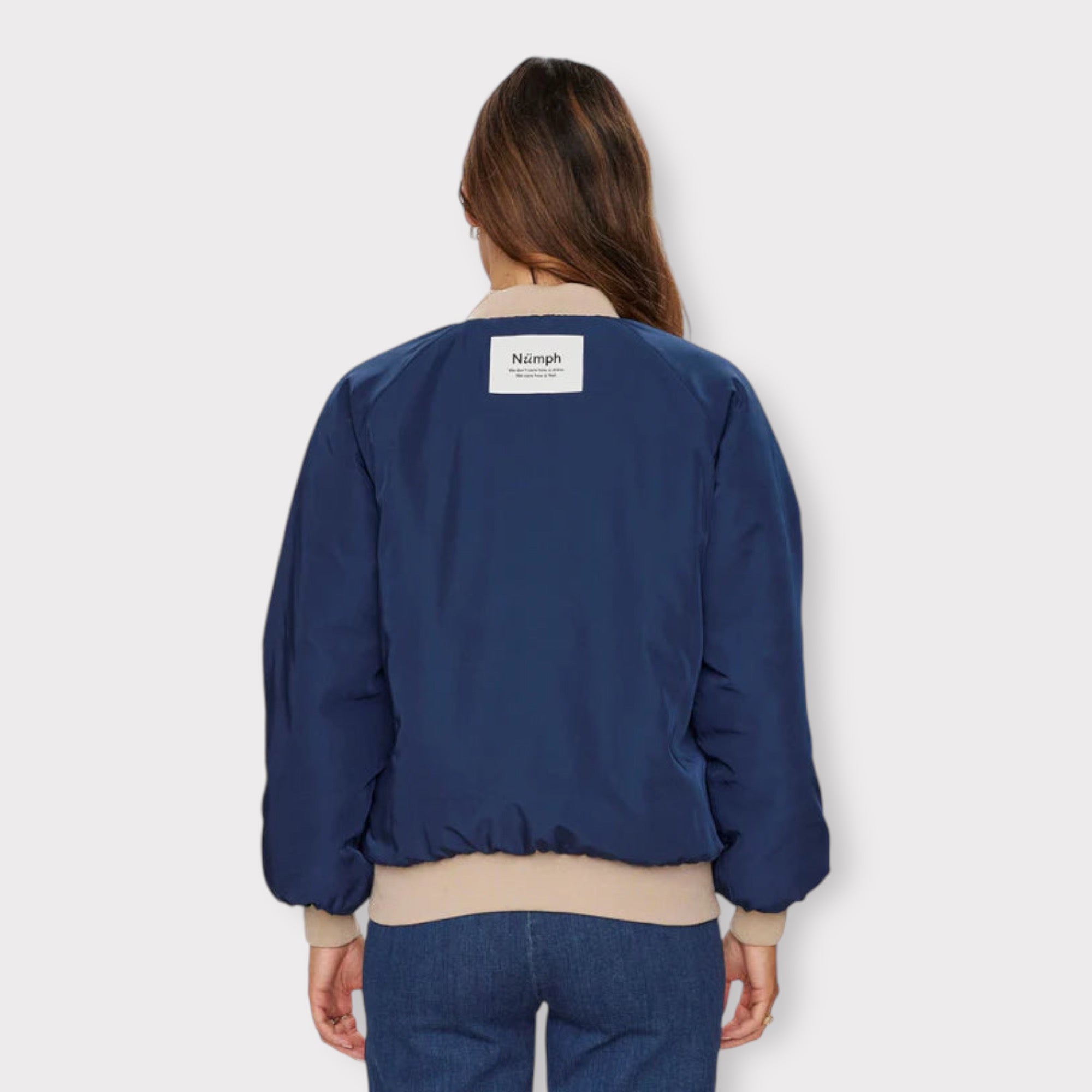 Numph Nuetera Reversible Jacket Dark Sapphire - Steranko Clothing Manchester