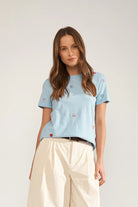 Numph Shellpa T-Shirt Placid Blue - Steranko Clothing Manchester