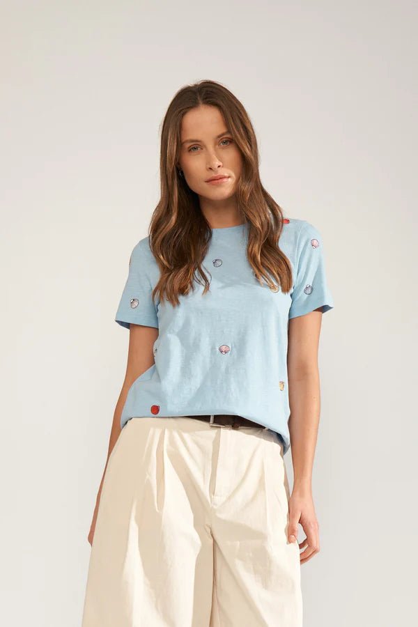 Numph Shellpa T-Shirt Placid Blue - Steranko Clothing Manchester
