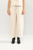 Numph Sunna Cropped Pants Whitecap Grey - Steranko Clothing Manchester