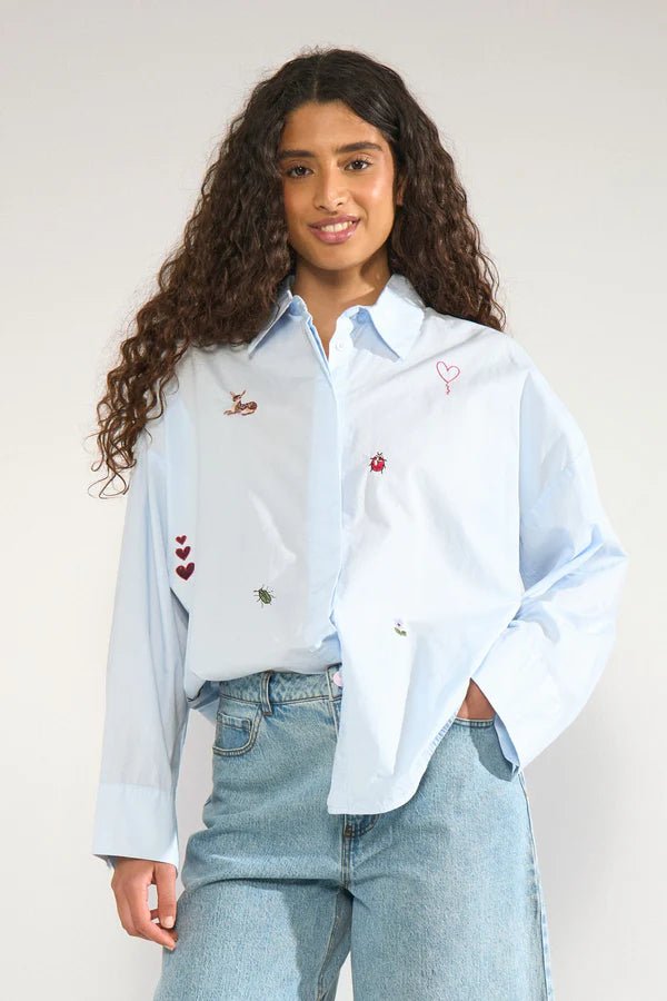 Numph Tenja Shirt Floaty Blue - Steranko Clothing Manchester