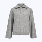 Object Diana High Neck Pullover Medium Grey Melange - Steranko Clothing Manchester