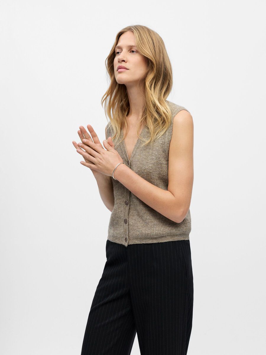 Object Diana Knitted Waistcoat Morel - Steranko Clothing Manchester