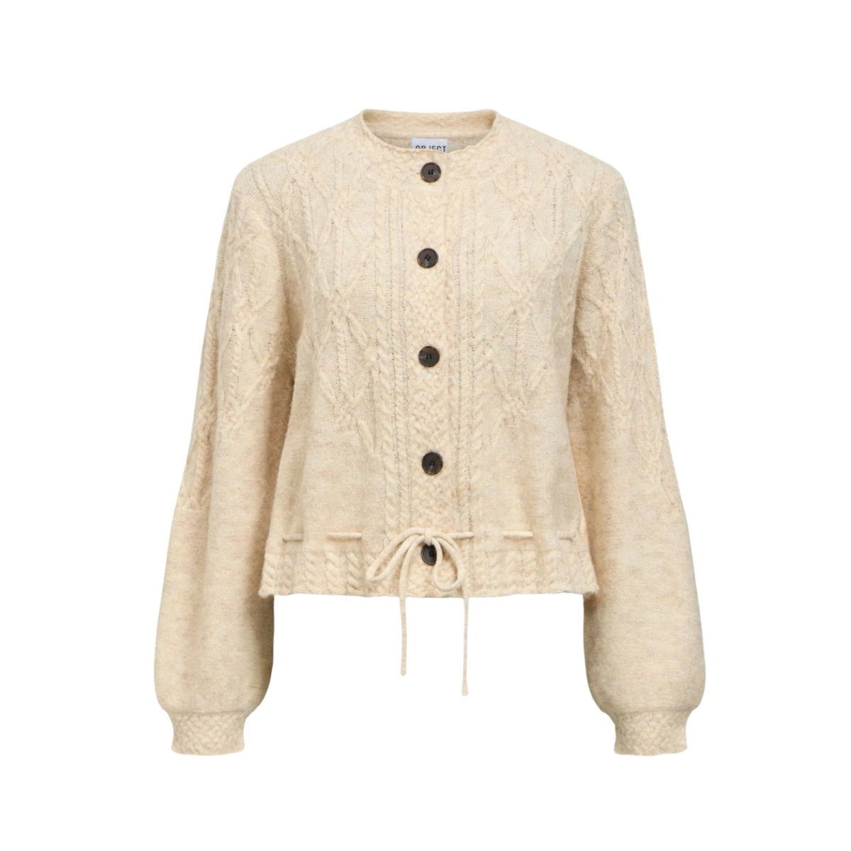 Object Gunvi L/S Cardigan Macadamia/Melange - Steranko Clothing Manchester