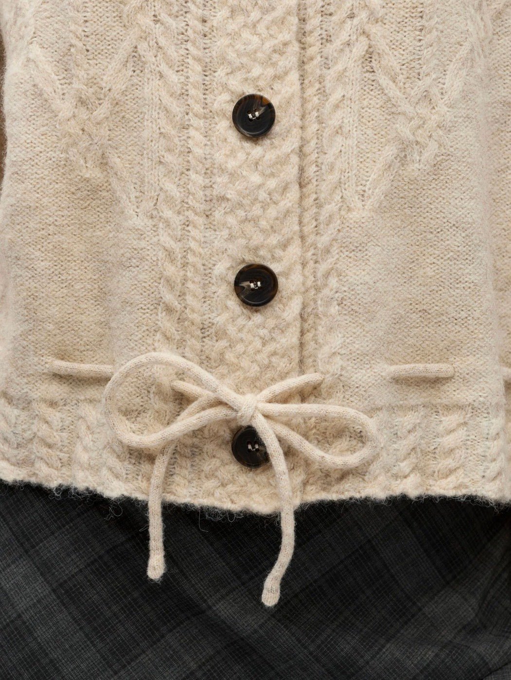 Object Gunvi L/S Cardigan Macadamia/Melange - Steranko Clothing Manchester