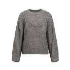 Object Hinna L/S Pullover Medium Grey/Melange - Steranko Clothing Manchester