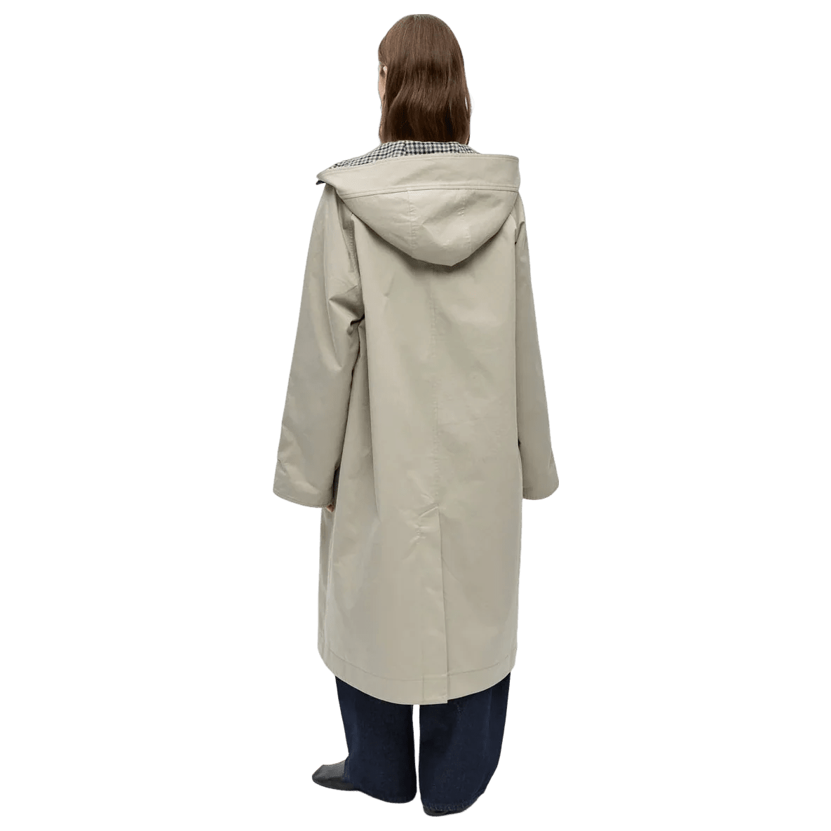 Object Holly L/S Long Reversible Coat Opal Grey Carafe Multi - Steranko Clothing Manchester