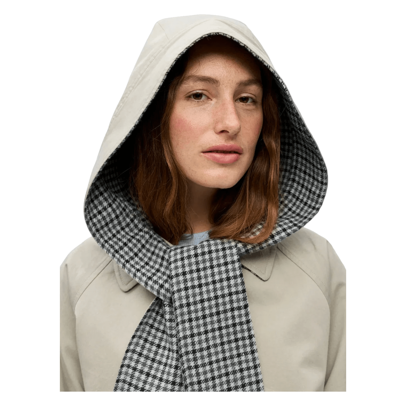 Object Holly L/S Long Reversible Coat Opal Grey Carafe Multi - Steranko Clothing Manchester