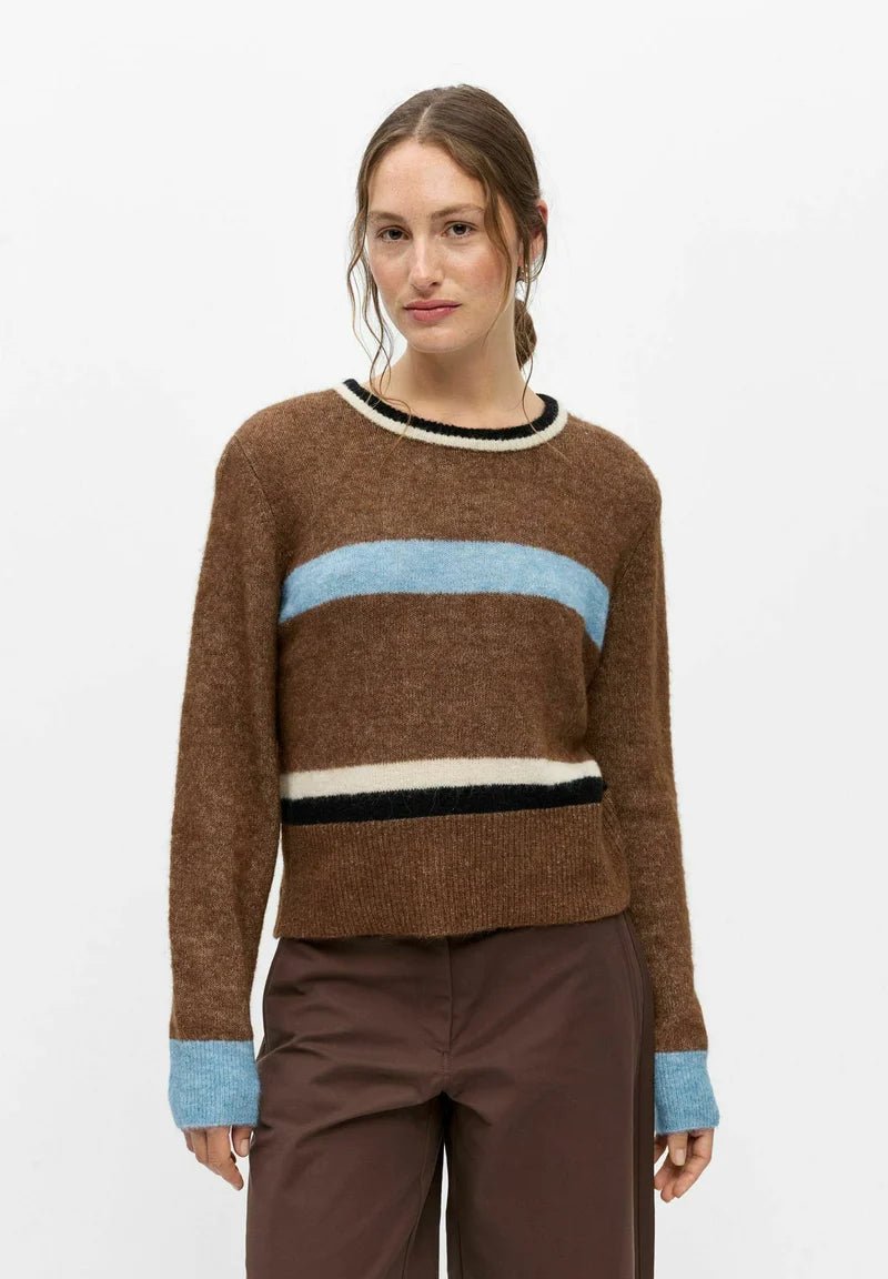Object Jaggie Knit Pullover Carafe Multi - Steranko Clothing Manchester