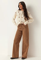 Object Jebba Thess L/S Knit Cardigan Birch Melange - Steranko Clothing Manchester