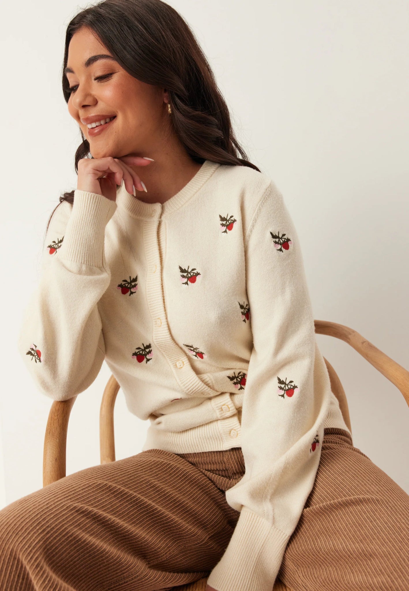 Object Jebba Thess L/S Knit Cardigan Birch Melange - Steranko Clothing Manchester