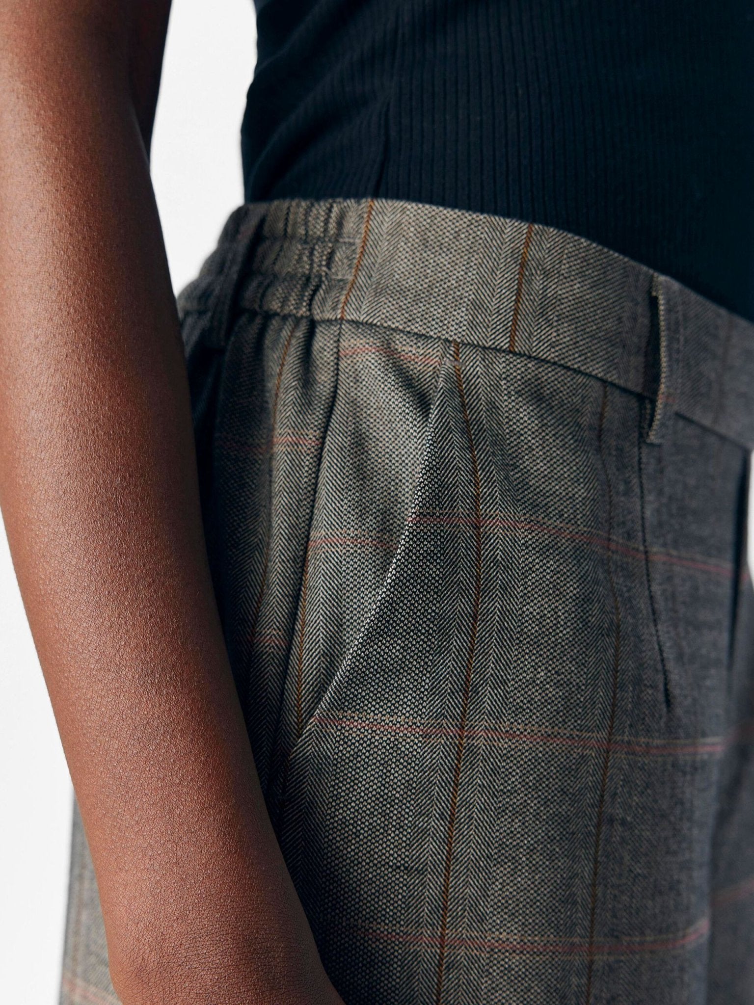 Object Lisa Wide Pants Black/Humus - Steranko Clothing Manchester