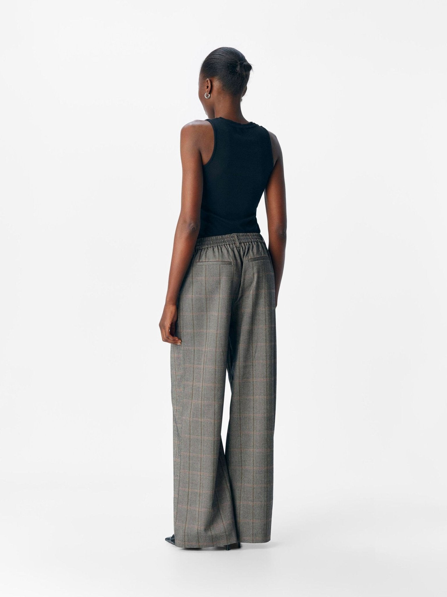 Object Lisa Wide Pants Black/Humus - Steranko Clothing Manchester