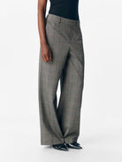 Object Lisa Wide Pants Black/Humus - Steranko Clothing Manchester