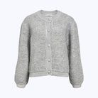 Object Merle Knitted Cardigan Grey Melange - Steranko Clothing Manchester
