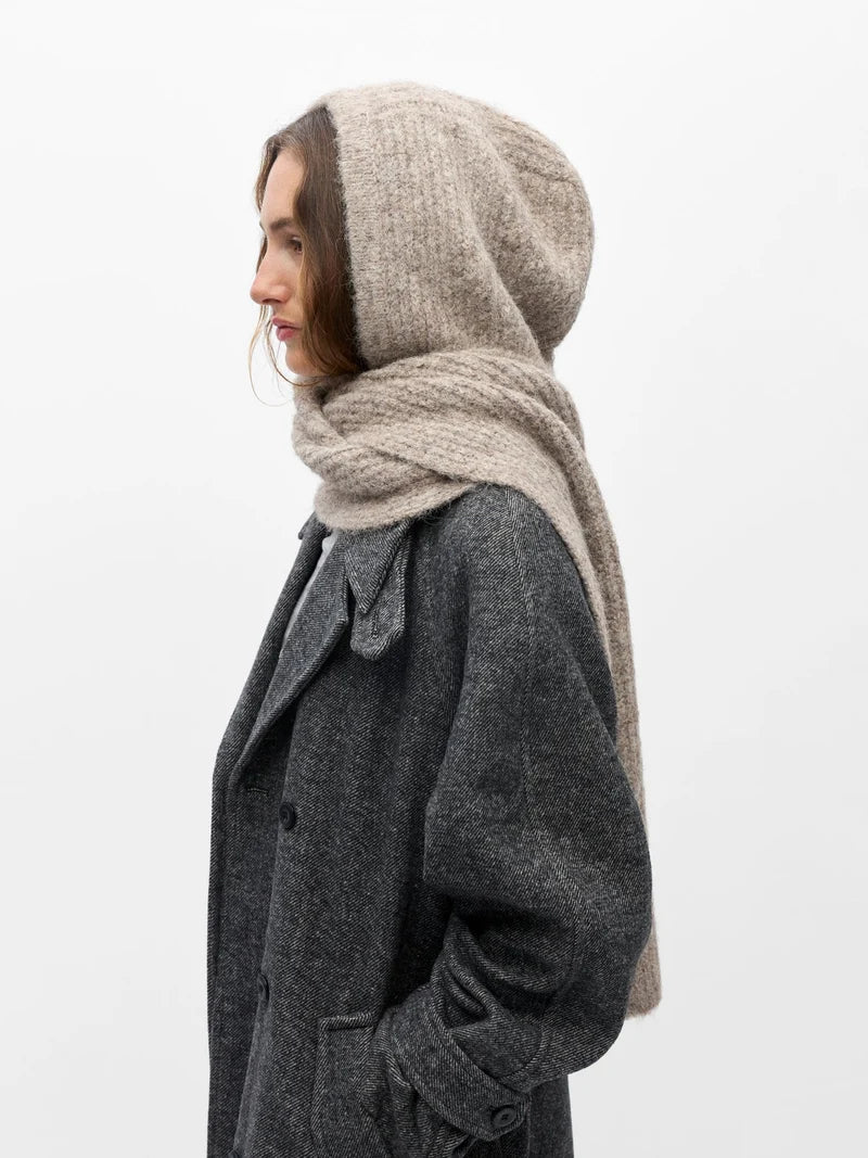 Object Milu Cable Scarf Knit Balaclava Hummus - Steranko Clothing Manchester