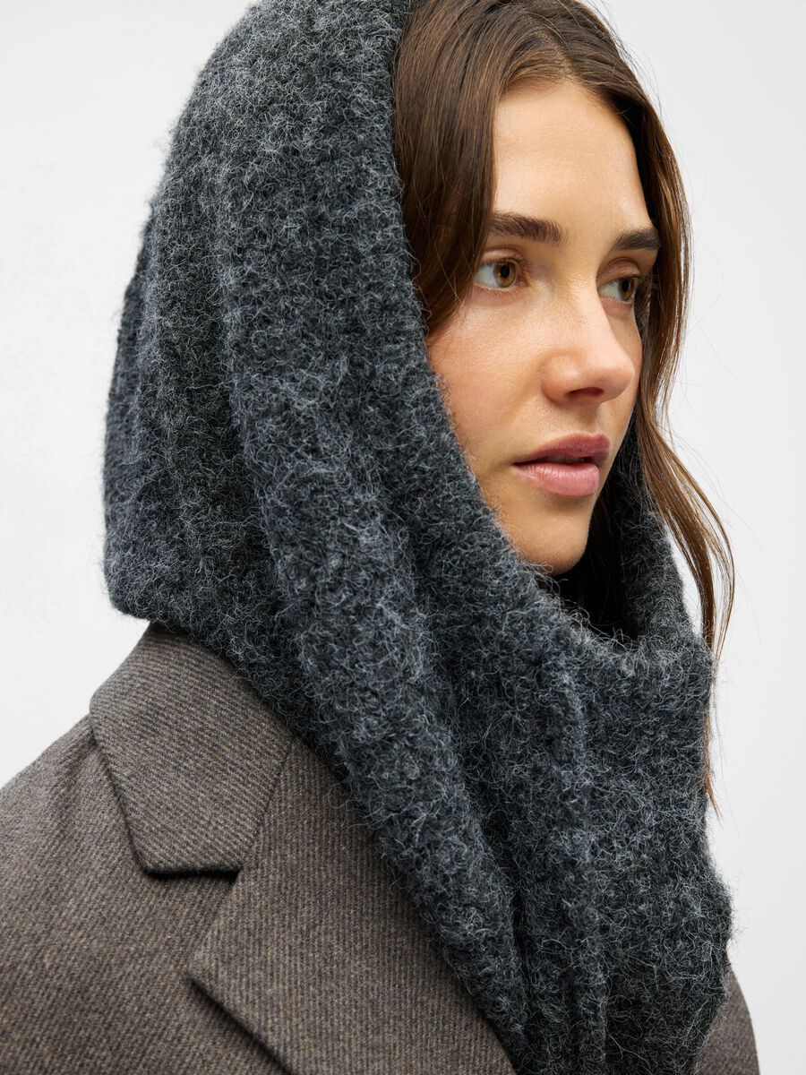 Object Milu Knitted Balaclava Dark Grey Melange - Steranko Clothing Manchester