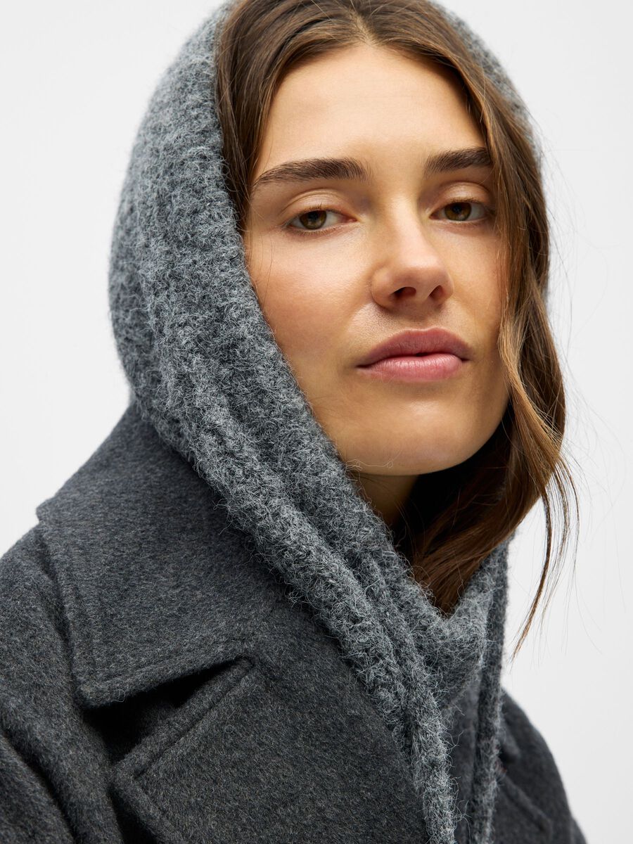 Object Milu Knitted Balaclava Medium Grey Melange - Steranko Clothing Manchester