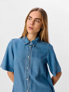 Object Mini Dress Light Blue Denim - Steranko Clothing Manchester