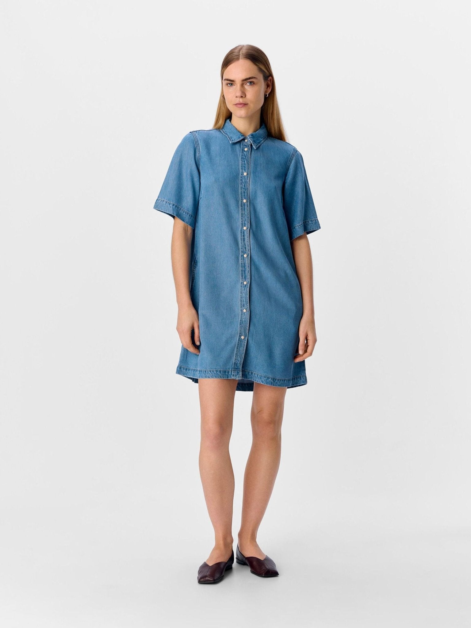 Object Mini Dress Light Blue Denim - Steranko Clothing Manchester