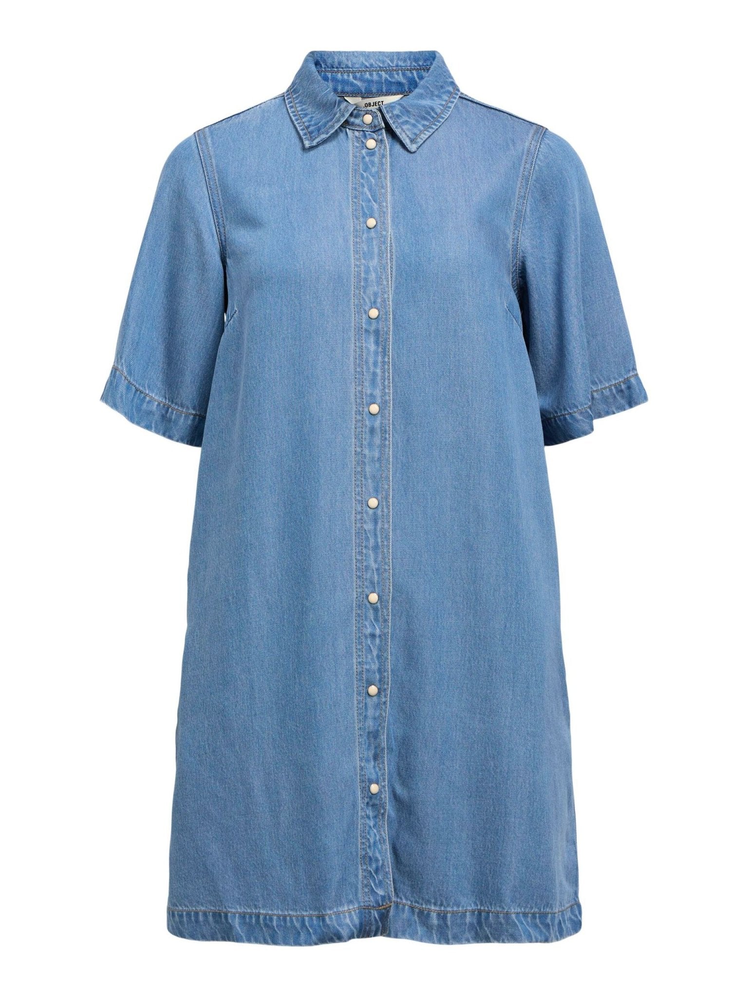Object Mini Dress Light Blue Denim - Steranko Clothing Manchester