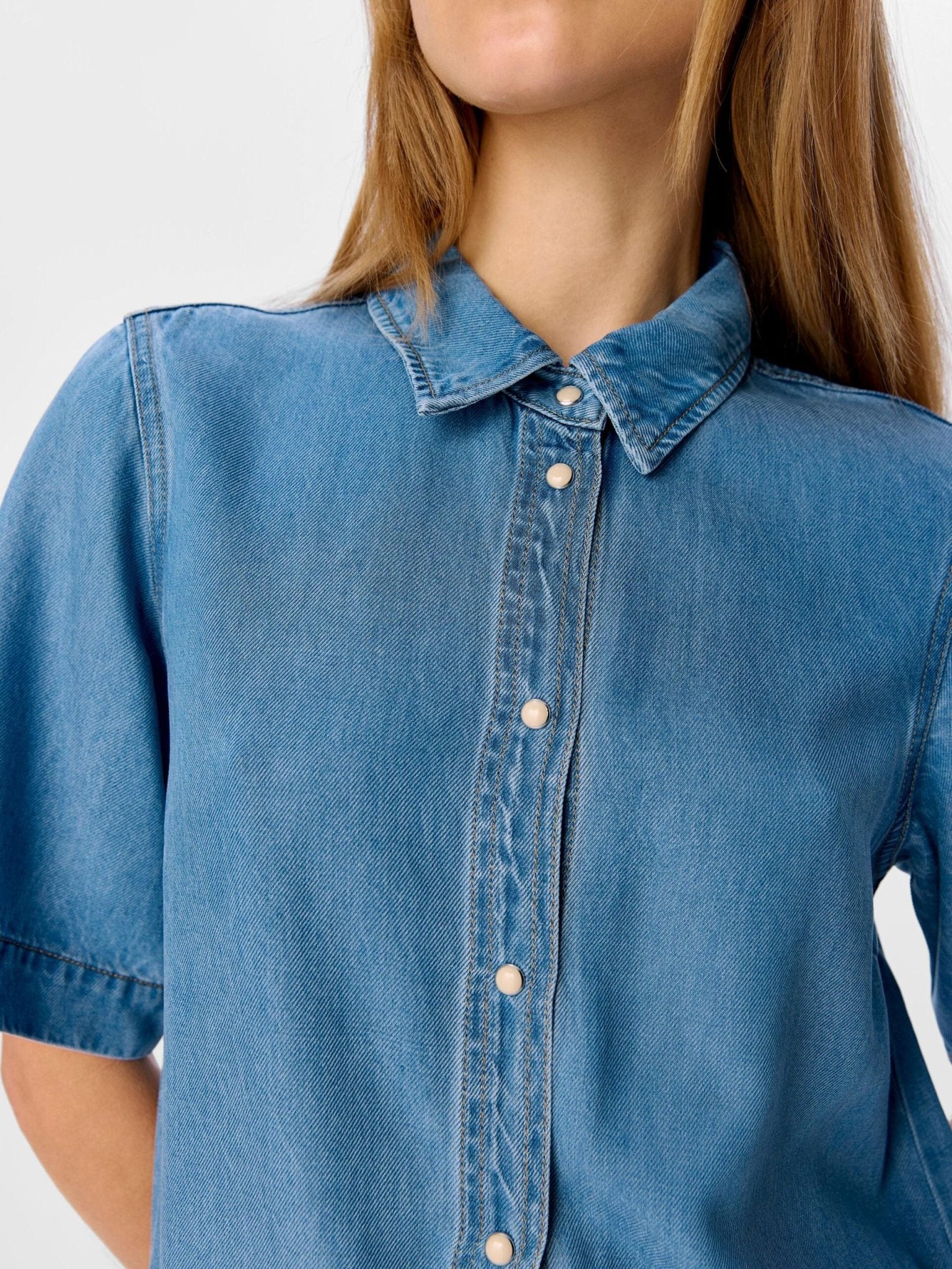 Object Mini Dress Light Blue Denim - Steranko Clothing Manchester