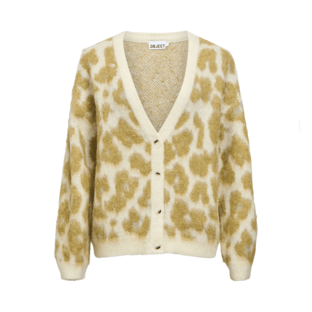 Object Pipsy L/S Brushed Cardigan Birch Fennel Seed - Steranko Clothing Manchester