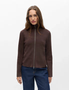 Object Reynard L/S Zip Cardigan Seal Brown - Steranko Clothing Manchester