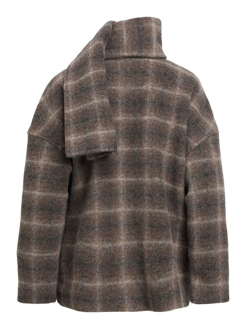 Object Scarf Detail Jacket Brown - Steranko Clothing Manchester