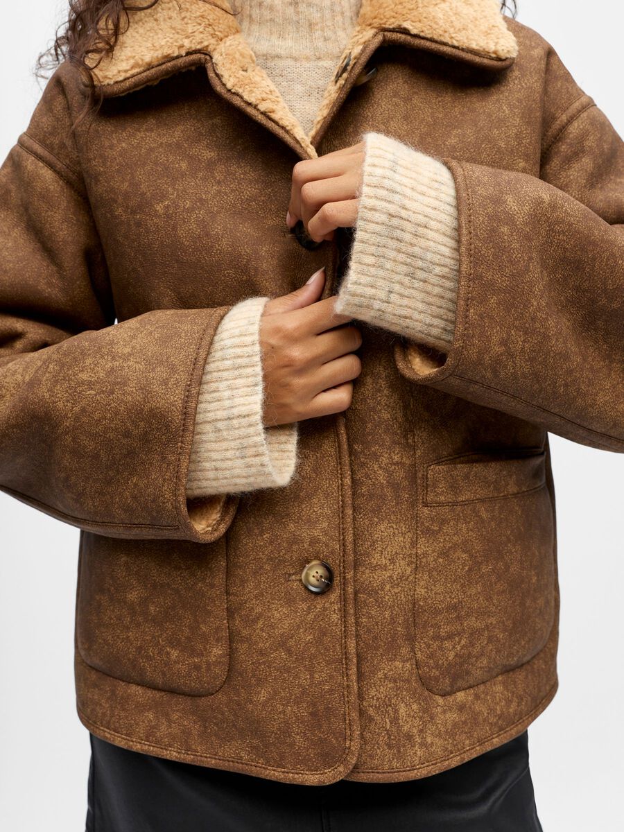 Object Sharri Reversible Jacket Tannin/White Sand - Steranko Clothing Manchester