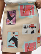 Object Tracy Printed Mini Skirt Sandshell - Steranko Clothing Manchester