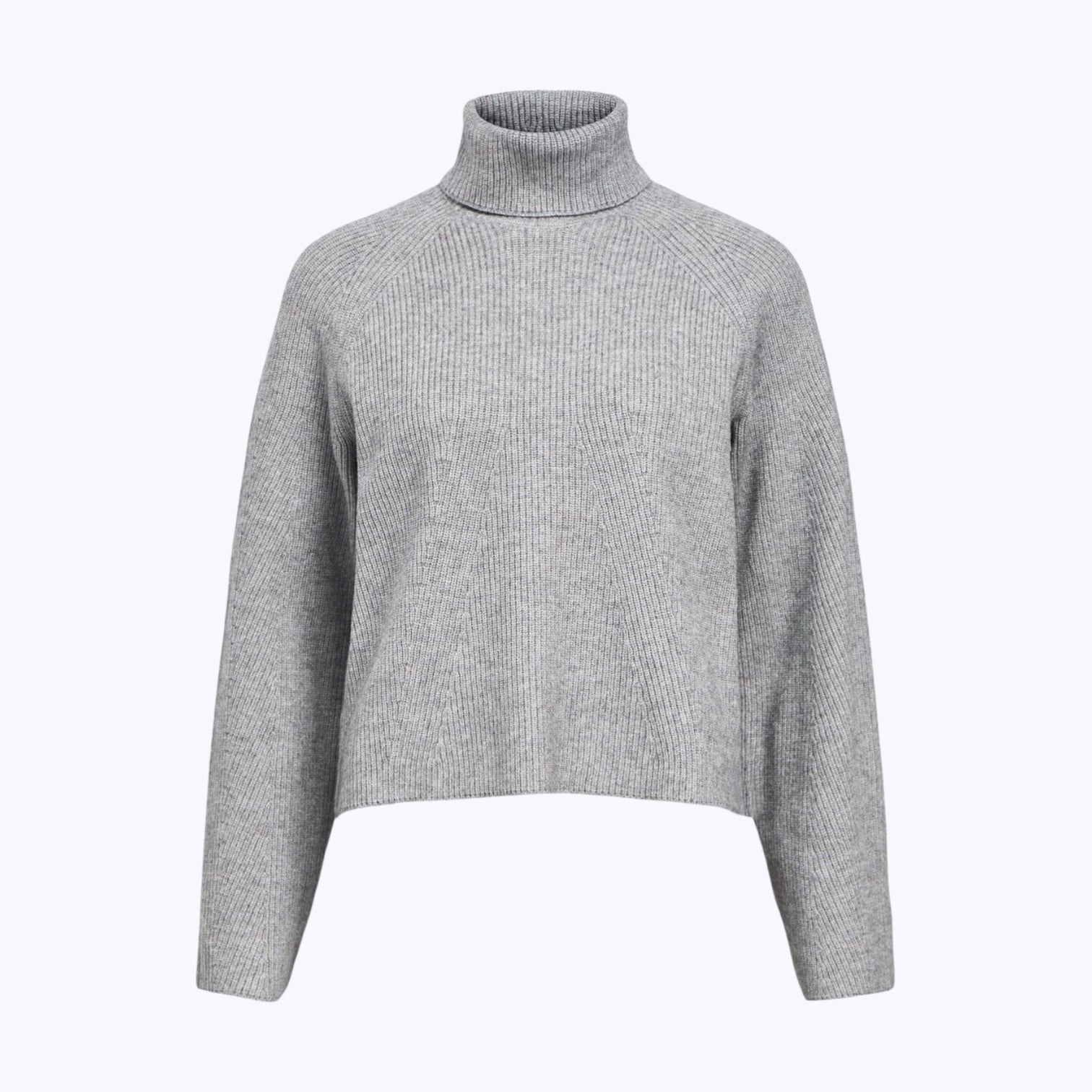 Object Vilola Rollneck Pullover Medium Grey Melange - Steranko Clothing Manchester