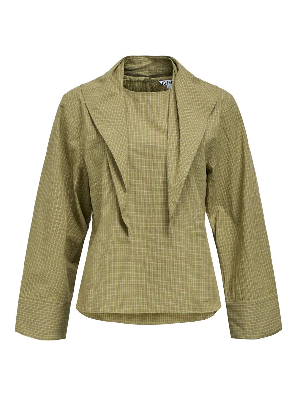 Object Vonne Scarf Blouse Bronze Green / Orange - Steranko Clothing Manchester