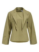 Object Vonne Scarf Blouse Bronze Green / Orange - Steranko Clothing Manchester