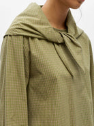 Object Vonne Scarf Blouse Bronze Green / Orange - Steranko Clothing Manchester