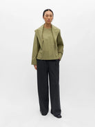 Object Vonne Scarf Blouse Bronze Green / Orange - Steranko Clothing Manchester