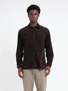 Oliver Spencer Atlanta LS Shirt Mersey Cord Brown - Steranko Clothing Manchester