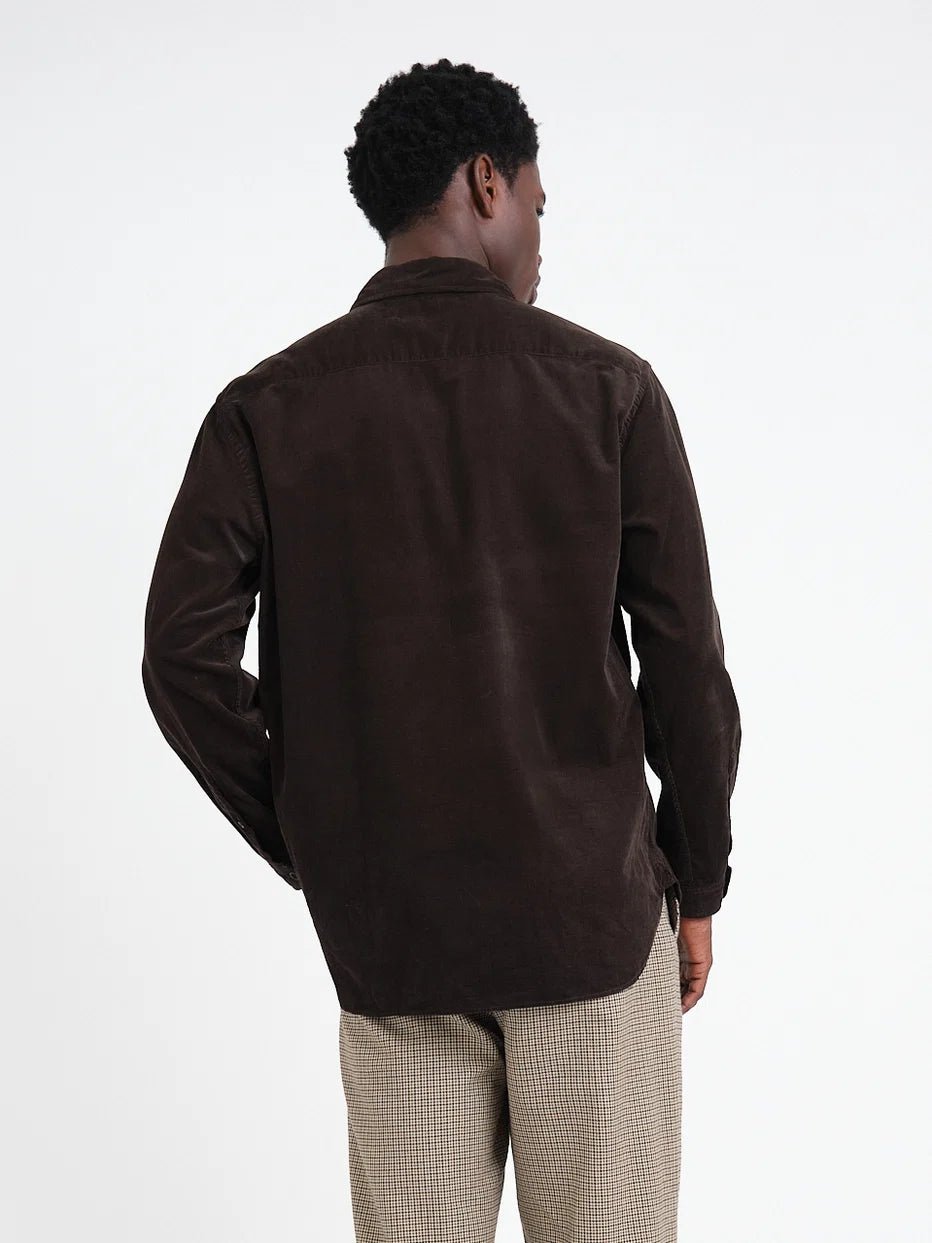 Oliver Spencer Atlanta LS Shirt Mersey Cord Brown - Steranko Clothing Manchester