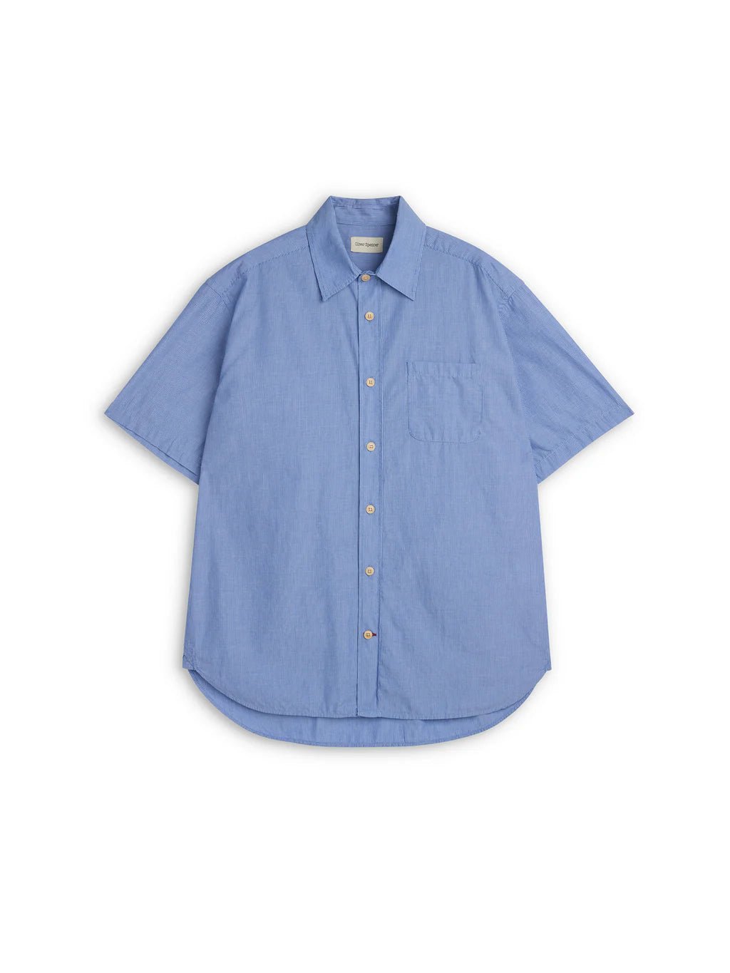 Oliver Spencer Atlanta Short Sleeve Shirt Blue - Steranko Clothing Manchester