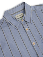 Oliver Spencer Atlanta Short Sleeve Shirt Pinwell Blue - Steranko Clothing Manchester
