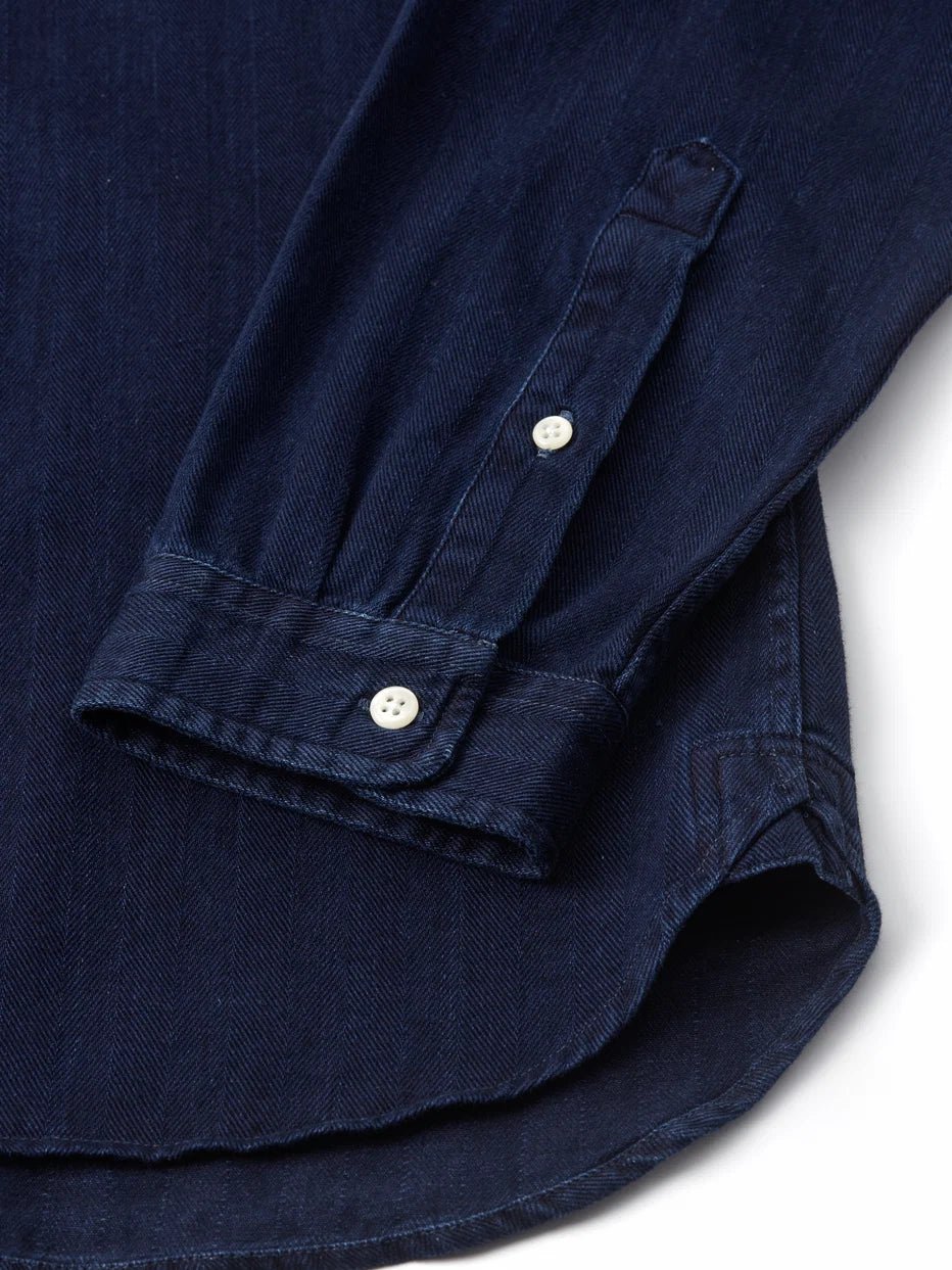 Oliver Spencer Brook Shirt Faye Indigo Blue - Steranko Clothing Manchester